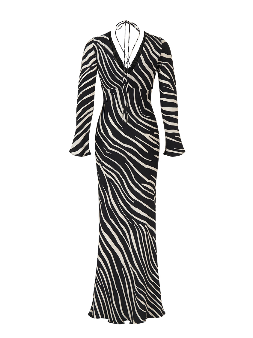 Nocturne Zebra Desen Elbise. 4