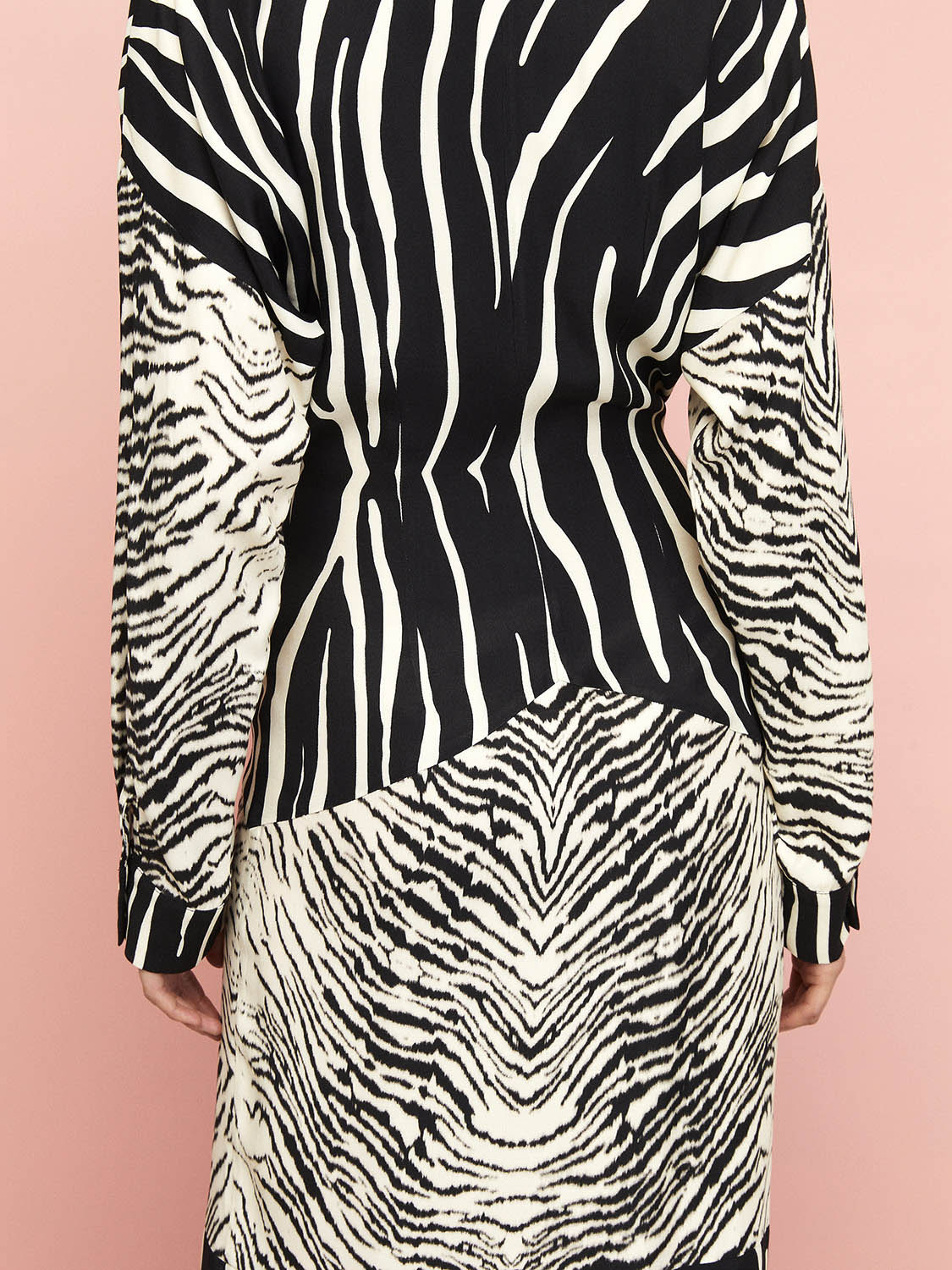 Nocturne Zebra Desen Gömlek Elbise. 5