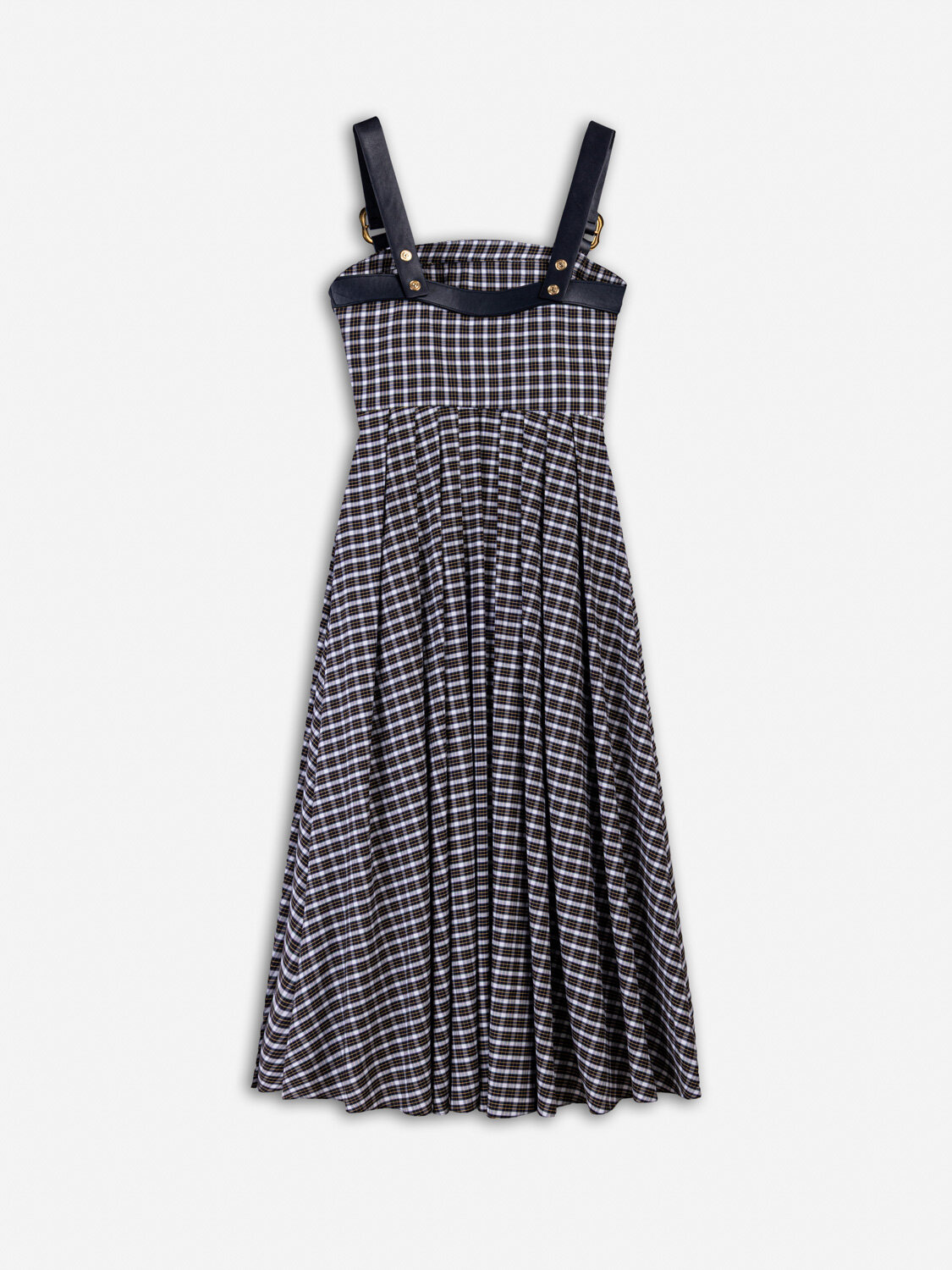 Nocturne Ekose Desenli Maxi Elbise
