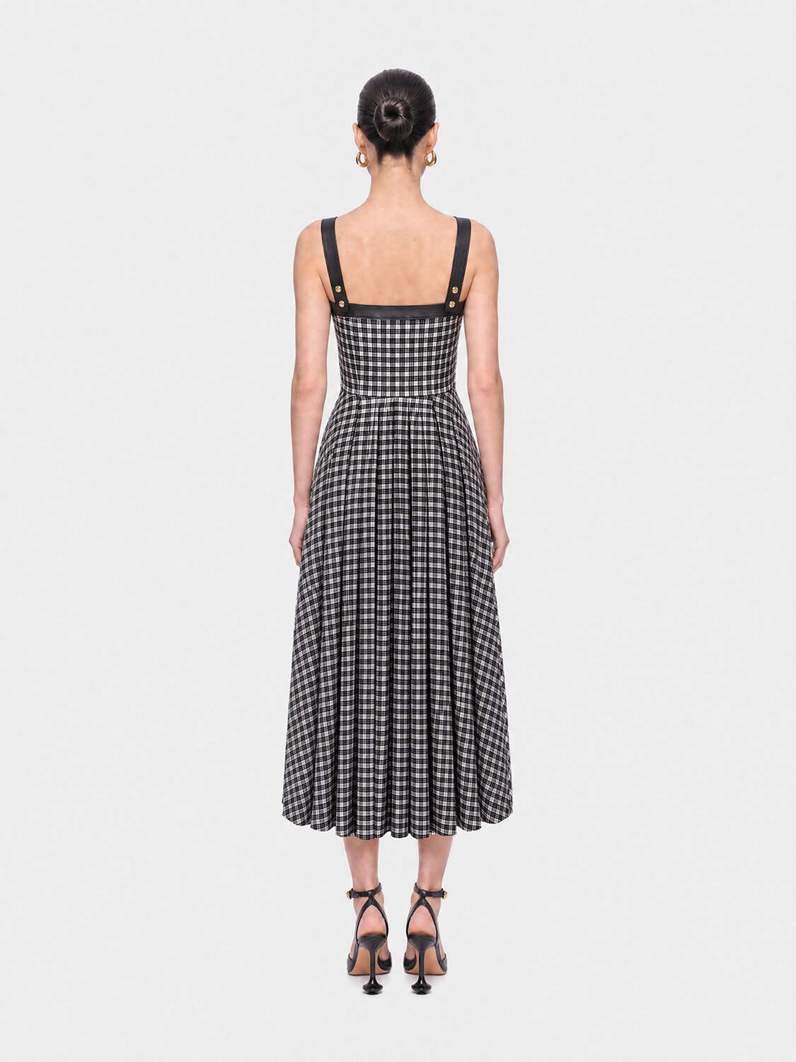Nocturne Ekose Desenli Maxi Elbise