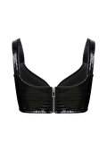 Nocturne Kalp Yaka Rugan Crop Top
