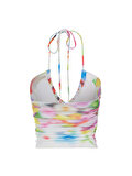 Nocturne Dekolte Detaylı Desenli Crop Top