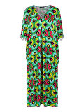Nocturne Desenli Dökümlü Kaftan