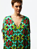 Nocturne Desenli Dökümlü Kaftan