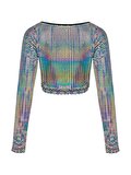 Nocturne Hologramlı Crop Top
