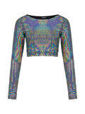 Nocturne Hologramlı Crop Top