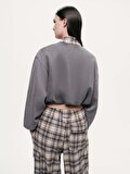 Nocturne Ekose Gömlek Detaylı Sweatshirt