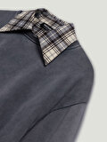 Nocturne Ekose Gömlek Detaylı Sweatshirt