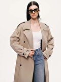 Nocturne Kemerli Maxi Trençkot
