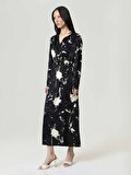Nocturne Desenli Maxi Elbise