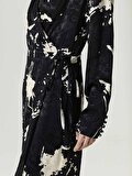 Nocturne Desenli Maxi Elbise