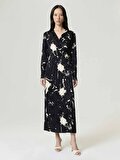 Nocturne Desenli Maxi Elbise