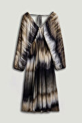 Nocturne Batik Desenli Maxi Elbise