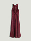 Nocturne Halter Yaka Sırt Detaylı Maxi Elbise