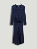 Nocturne Drape Detaylı Maxi Elbise