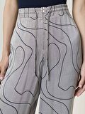 Nocturne Dökümlü Geniş Paça Pantolon