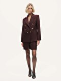 Nocturne Kruvaze Çizgili Blazer Ceket