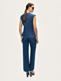 Nocturne Metal Düğme Detaylı Denim Pantolon