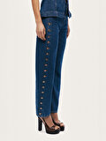 Nocturne Metal Düğme Detaylı Denim Pantolon