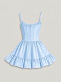 Nocturne Korse Detaylı Mini Tafta Elbise