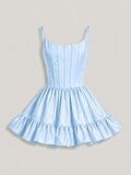 Nocturne Korse Detaylı Mini Tafta Elbise