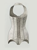 Nocturne Yılan Desenli Balenli Korse Body
