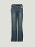 Nocturne Kemer Detaylı Denim Pantolon