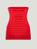 Nocturne Plise Detaylı Straplez Mini Elbise