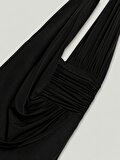 Nocturne Drape Detaylı Halter Yaka Maxi Elbise