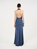 Nocturne Drape Detaylı Halter Yaka Maxi Elbise