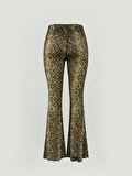 Nocturne Yılan Desenli Flare Pantolon