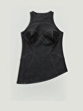 Nocturne Halter Yaka Denim Bluz