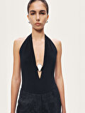 Nocturne Aksesuarlı Halter Yaka Body