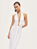 Nocturne Drape ve Aksesuarlı Maxi Elbise