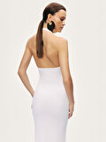Nocturne Drape ve Aksesuarlı Maxi Elbise