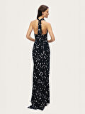 Nocturne Degaje Yaka Maxi Elbise