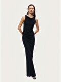 Nocturne Burgu ve Drape Detaylı Maxi Elbise