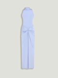 Nocturne Drape Detaylı Dik Yaka Maxi Elbise
