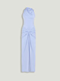 Nocturne Drape Detaylı Dik Yaka Maxi Elbise