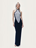 Nocturne Drape Detaylı Halter Yaka Maxi Elbise