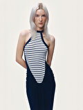 Nocturne Drape Detaylı Halter Yaka Maxi Elbise