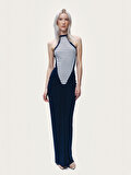 Nocturne Drape Detaylı Halter Yaka Maxi Elbise