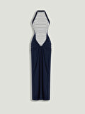 Nocturne Drape Detaylı Halter Yaka Maxi Elbise
