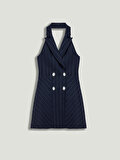 Nocturne Kruvaze Halter Yaka Mini Elbise