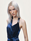 Nocturne Batik Desenli Midi Elbise