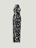 Nocturne Desenli Halter Yaka Maxi Elbise