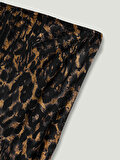 Nocturne Leopar Desenli Midi Çan Etek