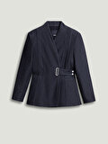 Nocturne Vatkalı Kruvaze Denim Ceket