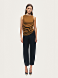 Nocturne Dökümlü Drape Detaylı Bluz