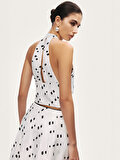 Nocturne Halter Yaka Desenli Bluz